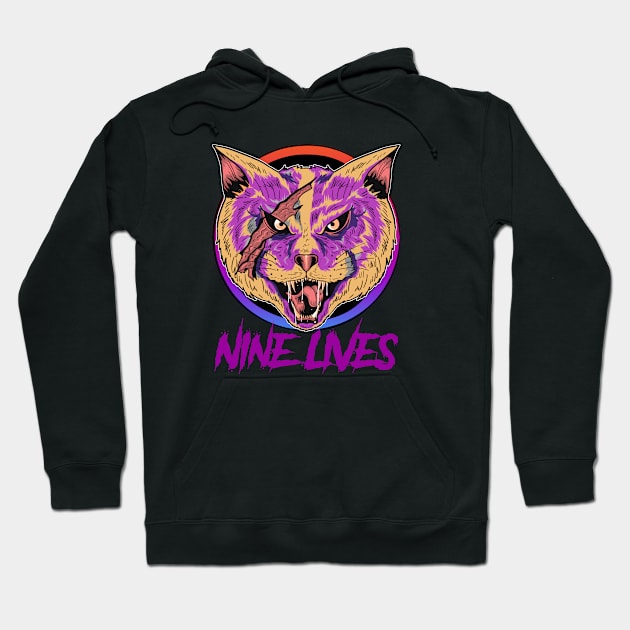 CAT RETRO Hoodie by theanomalius_merch